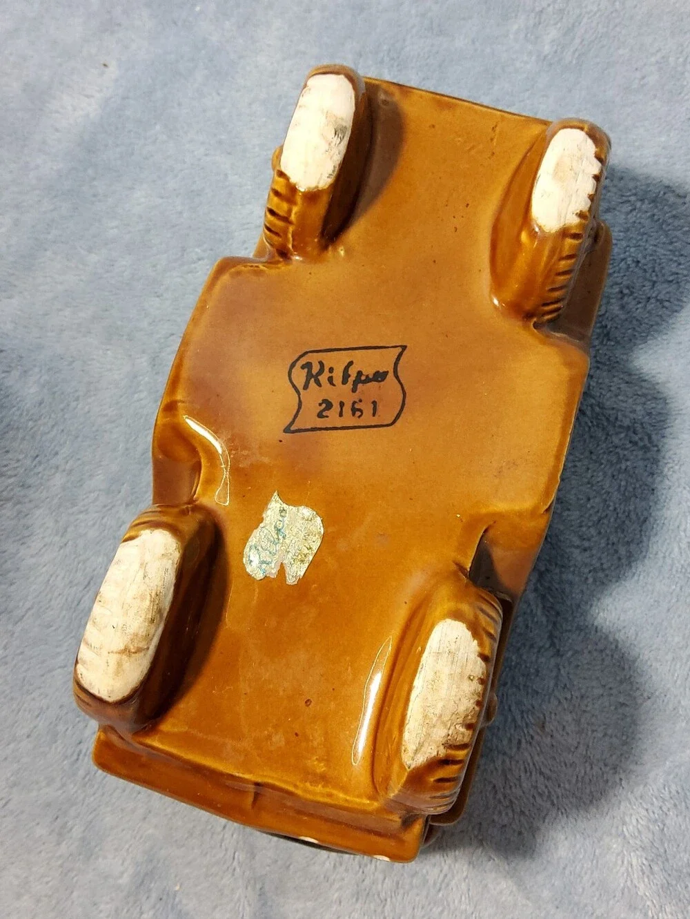 Vintage Relpo 2161 Ceramic Car Planter Old Timey Convertible Buggy Drip Glaze Ja